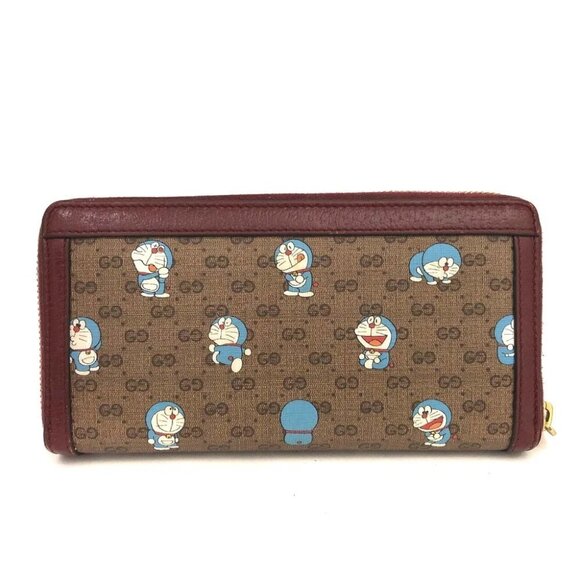 GUCCI Doraemon GG Marmont Micro GG Logo PVC Zippy Long Wallet/2BE1859 - Picture 4 of 9